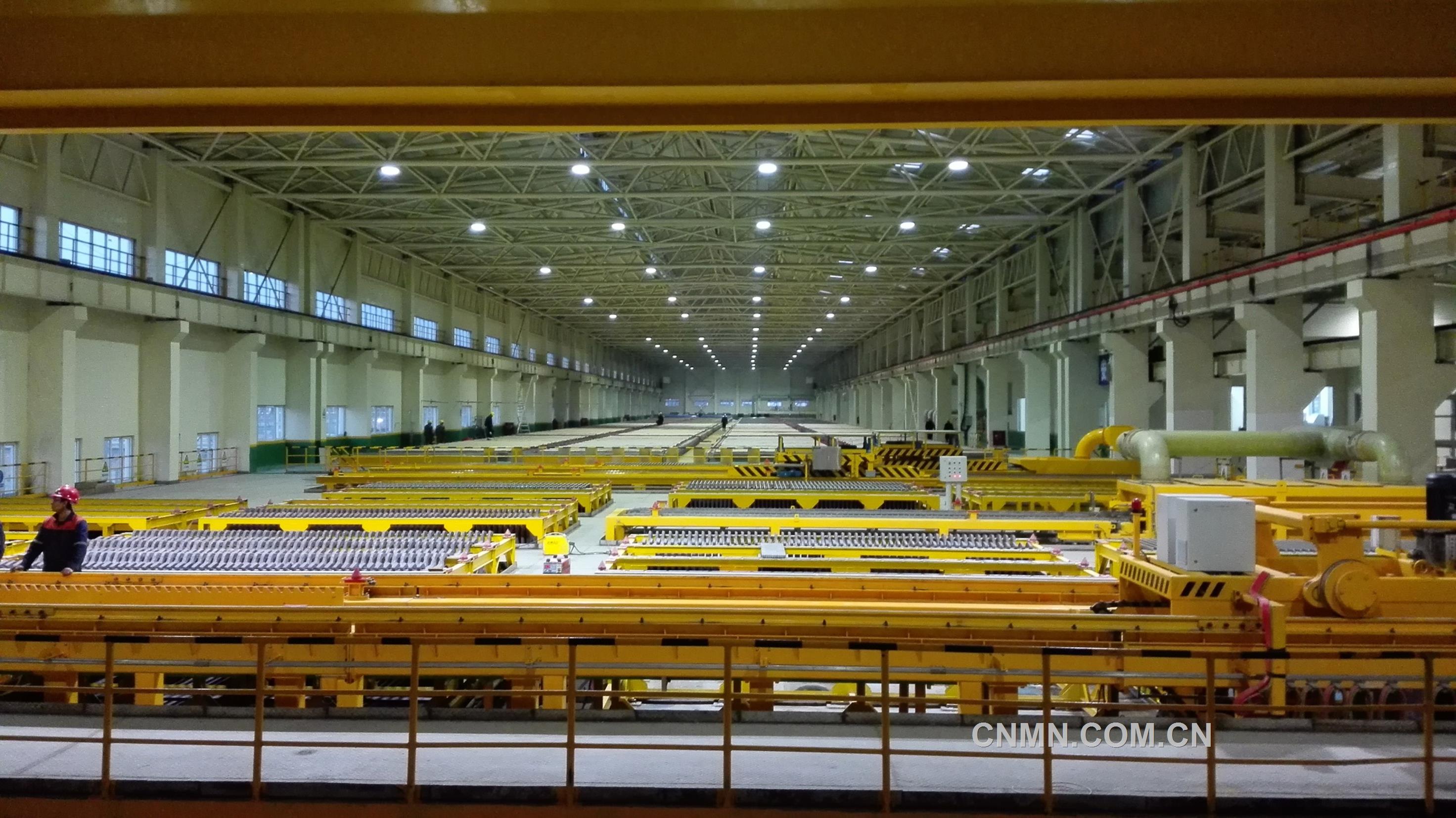 圖4：國投金城冶金濕法電解區(qū)域（含陽極泥）epc項(xiàng)目電解車間